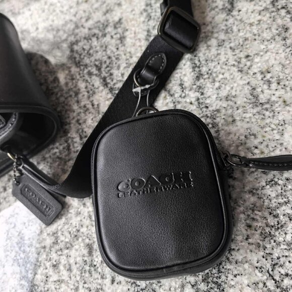 NWT COACH Mens Charter North/South Crossbody - BLACK - Picture 7 of 9